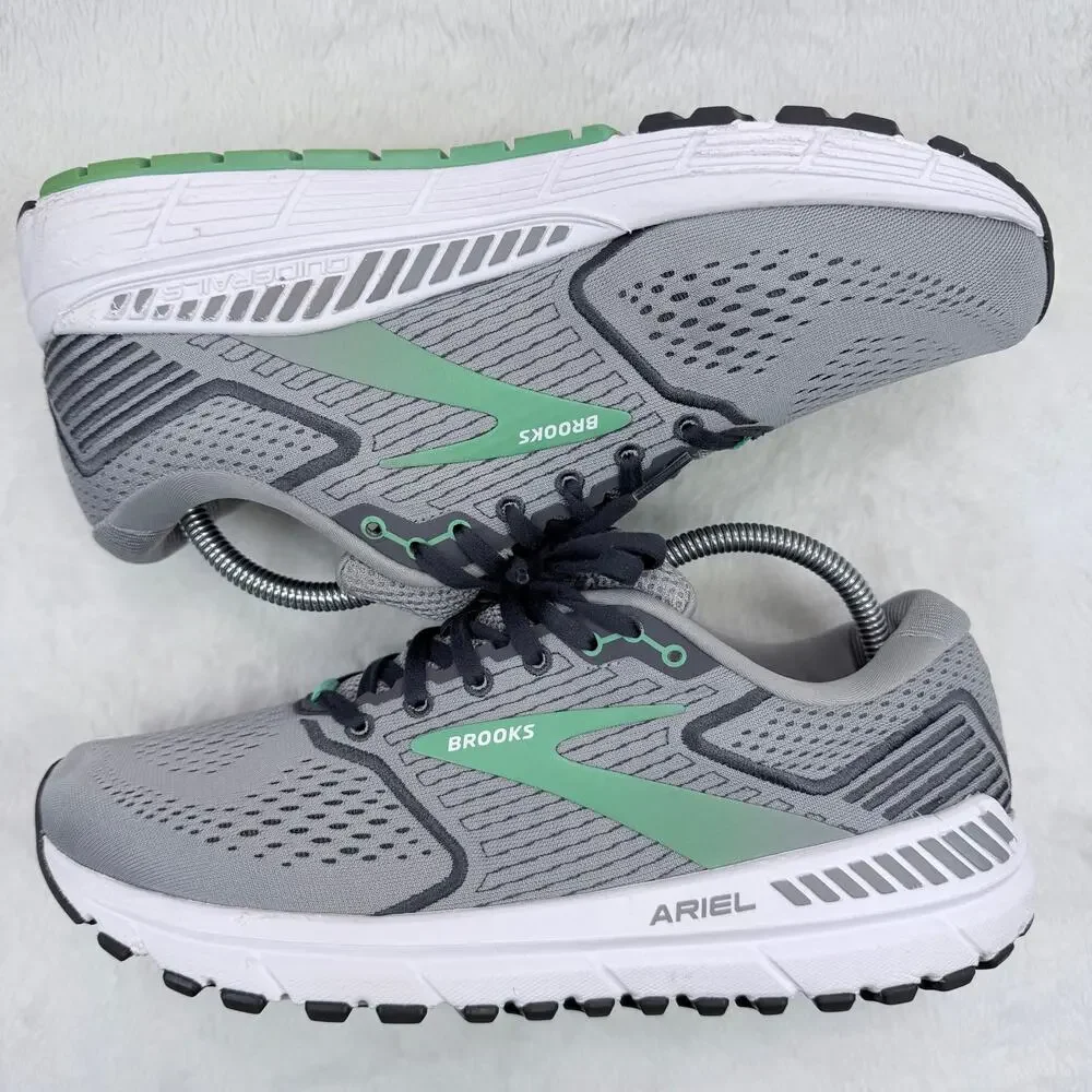 Brooks Ariel 20 Womens Running Shoes Alloy Blackened Pearl Green Size 11 Wide